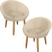 Kit 2 Poltronas moderna confortável para Sala de espera MOBLAN decor