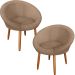 Kit 2 Poltronas moderna confortável para Sala de espera MOBLAN decor