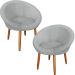 Kit 2 Poltronas moderna confortável para Sala de espera MOBLAN decor