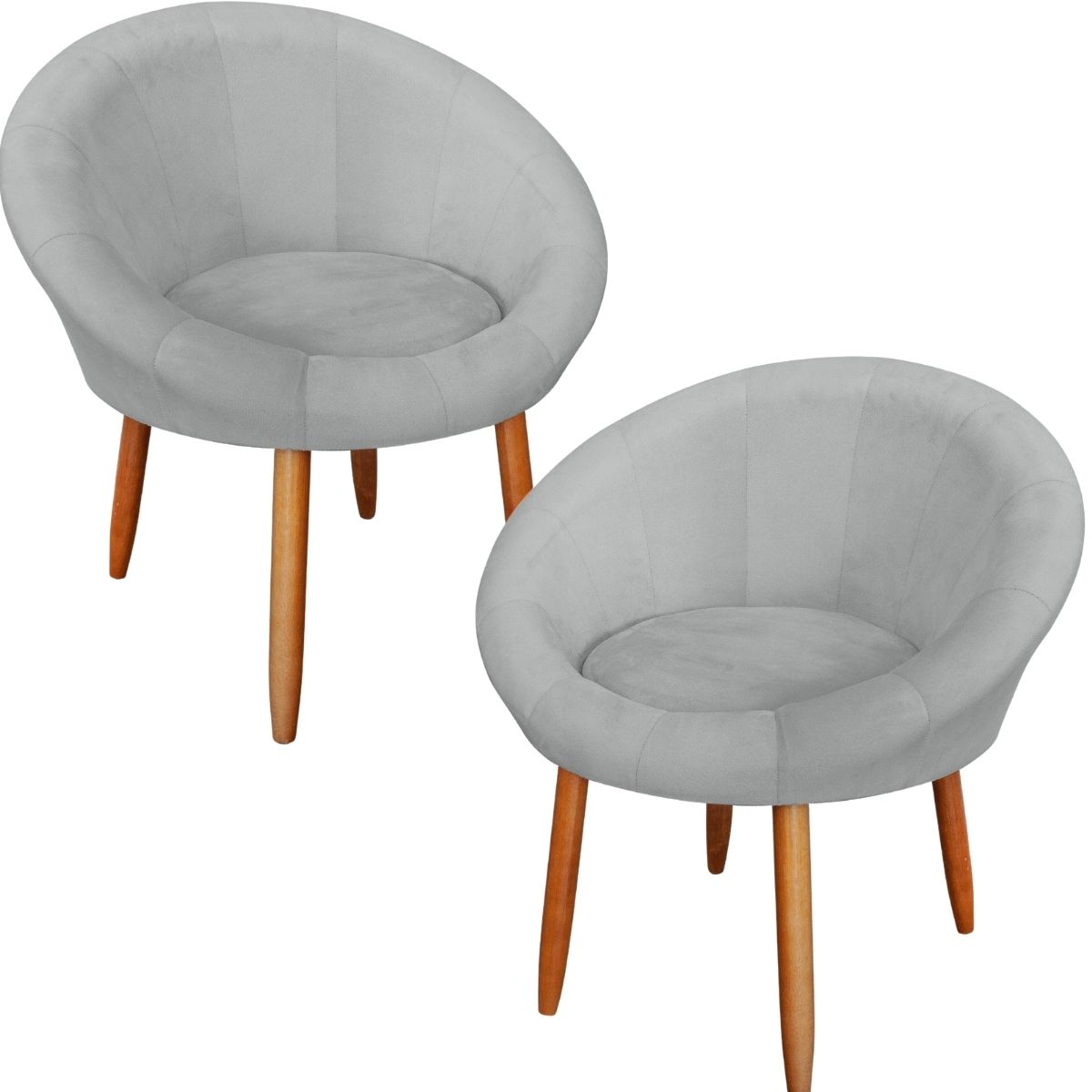 Kit 2 Poltronas moderna confortável para Sala de espera MOBLAN decor