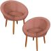 Kit 2 Poltronas moderna confortável para Sala de espera MOBLAN decor