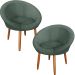 Kit 2 Poltronas moderna confortável para Sala de espera MOBLAN decor