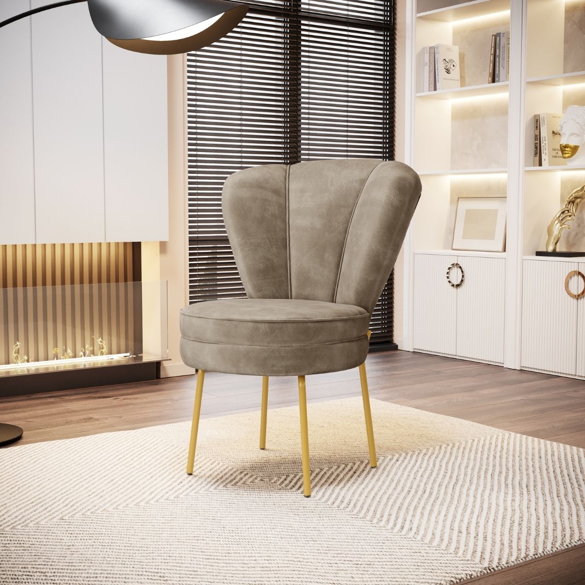 Kit 3 Cadeiras para Camarim Moderna para Maquiagem Reforçada Tecido Veludo MOBLAN decor