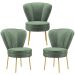 Kit 3 Cadeiras para Camarim Moderna para Maquiagem Reforçada Tecido Veludo MOBLAN decor