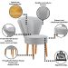 Kit 3 Poltronas Estofada para Sala de Jantar Confortável Tecido Veludo MOBLAN decor