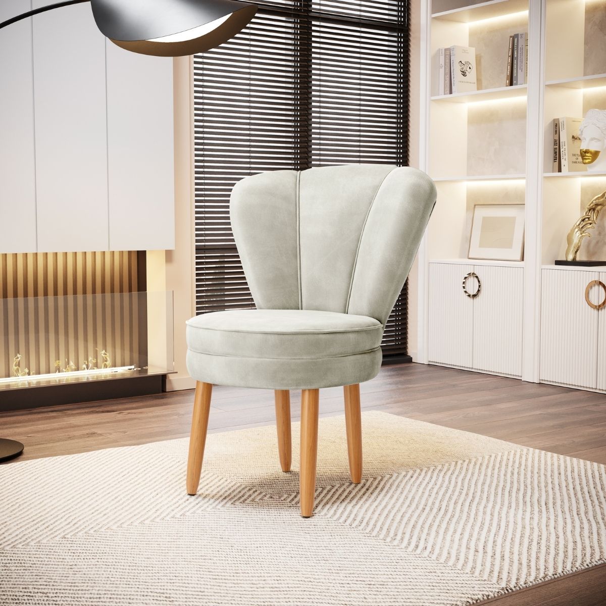 Kit 3 Poltronas Estofada para Sala de Jantar Confortável Tecido Veludo MOBLAN decor