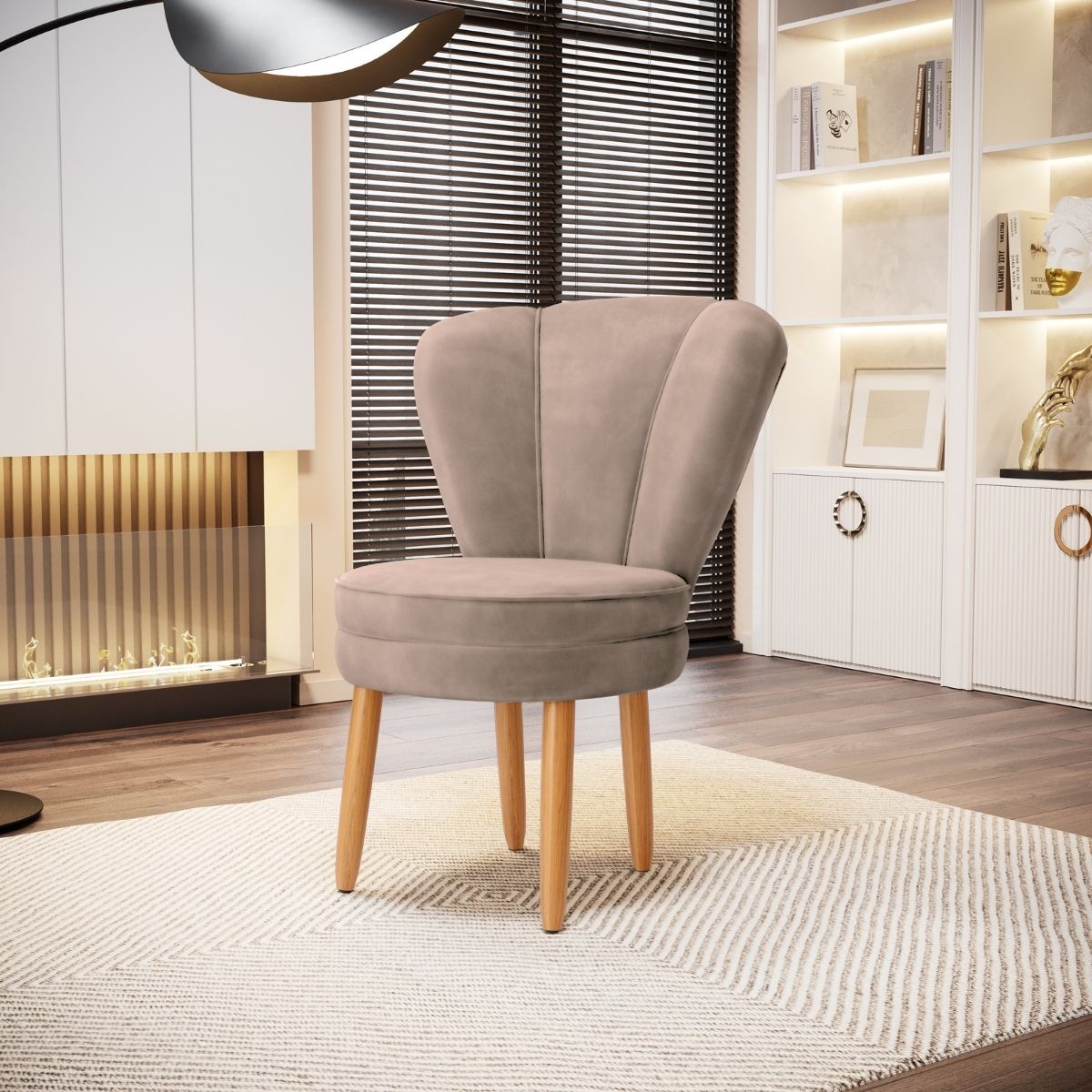 Kit 3 Poltronas Estofada para Sala de Jantar Confortável Tecido Veludo MOBLAN decor