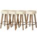 Kit 4 Banquetas Alta com Encosto para Balcão Cozinha MOBLAN decor