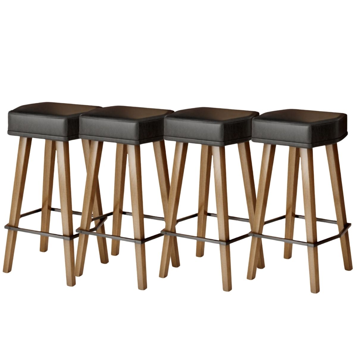 Kit 4 Banquetas Alta sem Encosto para Balcão Cozinha MOBLAN decor