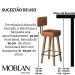 Kit 4 Banquetas com Encosto para Balcão Cozinha MOBLAN decor