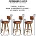 Kit 4 Banquetas com Encosto para Balcão Cozinha MOBLAN decor