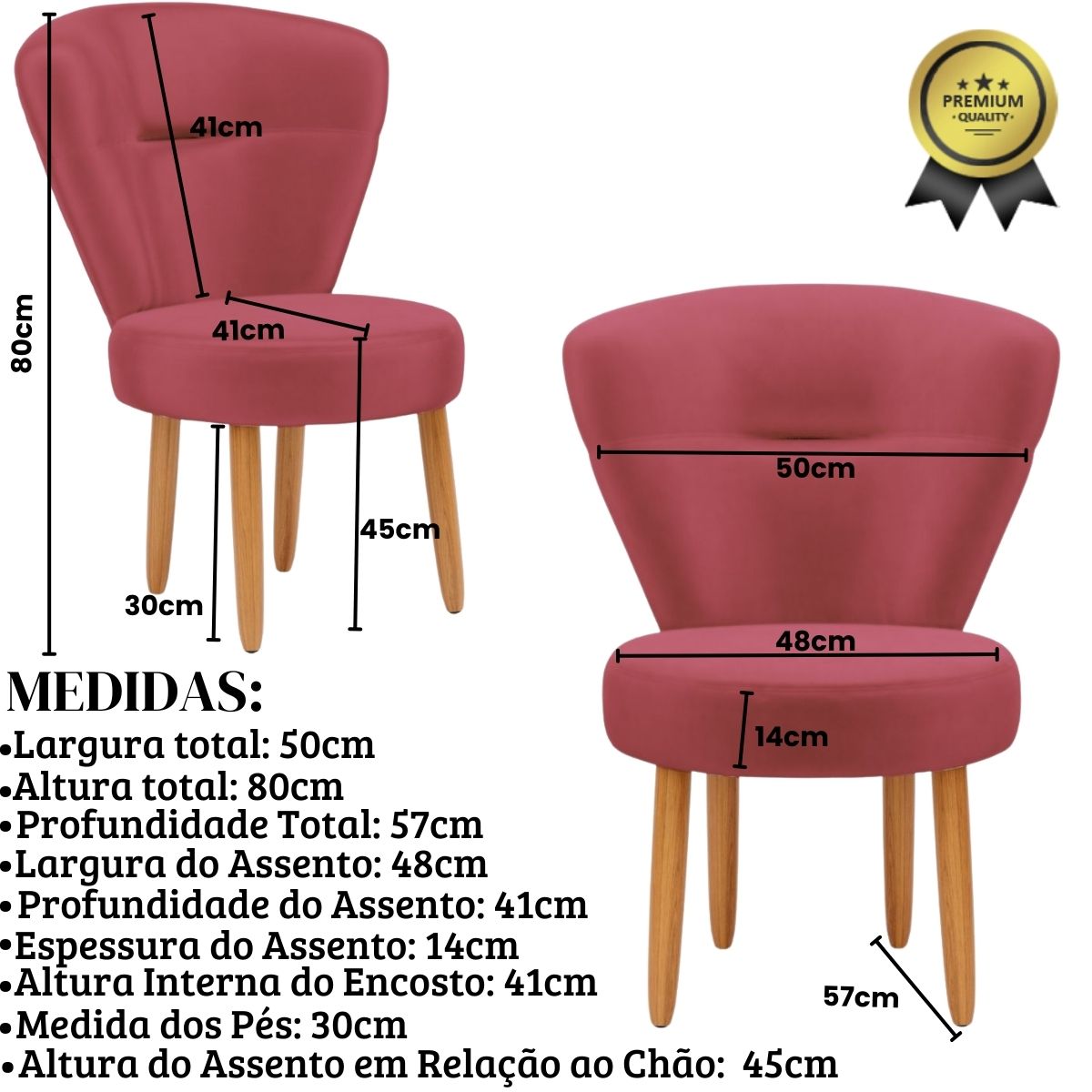 Kit 4 Cadeiras Moderna para Cozinha Recepção Camarim Tecido Veludo Confortável