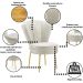 Kit 6 Cadeiras para Sala de Jantar Moderna Cozinha Ergonômica Pés de Ferro Reforçado MOBLAN decor