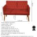 Kit Conforto Sala 1 Sofá Namoradeira 2 Poltronas 1 Puff Luxo MOBLAN decor