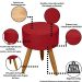 Kit Conforto Sala 1 Sofá Namoradeira 2 Poltronas 1 Puff Luxo MOBLAN decor