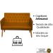 Kit Conforto Sala 1 Sofá Namoradeira 2 Poltronas 1 Puff Luxo MOBLAN decor