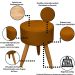Kit Conforto Sala 1 Sofá Namoradeira 2 Poltronas 1 Puff Luxo MOBLAN decor