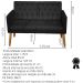 Kit Conforto Sala 1 Sofá Namoradeira 2 Poltronas 1 Puff Luxo MOBLAN decor