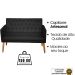 Kit Conforto Sala 1 Sofá Namoradeira 2 Poltronas 1 Puff Luxo MOBLAN decor