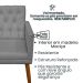 Kit Conforto Sala 1 Sofá Namoradeira 2 Poltronas 1 Puff Luxo MOBLAN decor