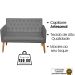 Kit Conforto Sala 1 Sofá Namoradeira 2 Poltronas 1 Puff Luxo MOBLAN decor
