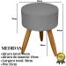 Kit Conforto Sala 1 Sofá Namoradeira 2 Poltronas 1 Puff Luxo MOBLAN decor