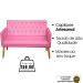 Kit Conforto Sala 1 Sofá Namoradeira 2 Poltronas 1 Puff Luxo MOBLAN decor