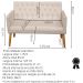 Kit Conforto Sala 1 Sofá Namoradeira 2 Poltronas 1 Puff Luxo MOBLAN decor