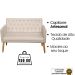 Kit Conforto Sala 1 Sofá Namoradeira 2 Poltronas 1 Puff Luxo MOBLAN decor