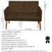 Kit Conforto Sala 1 Sofá Namoradeira 2 Poltronas 1 Puff Luxo MOBLAN decor