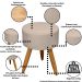 Kit Conforto Sala 1 Sofá Namoradeira 2 Poltronas 1 Puff Luxo MOBLAN decor