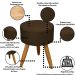 Kit Conforto Sala 1 Sofá Namoradeira 2 Poltronas 1 Puff Luxo MOBLAN decor