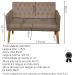 Kit Conforto Sala 1 Sofá Namoradeira 2 Poltronas 1 Puff Luxo MOBLAN decor
