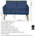 Kit Conforto Sala 1 Sofá Namoradeira 2 Poltronas 1 Puff Luxo MOBLAN decor