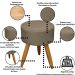 Kit Conforto Sala 1 Sofá Namoradeira 2 Poltronas 1 Puff Luxo MOBLAN decor