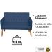 Kit Conforto Sala 1 Sofá Namoradeira 2 Poltronas 1 Puff Luxo MOBLAN decor