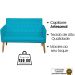 Kit Conforto Sala 1 Sofá Namoradeira 2 Poltronas 1 Puff Luxo MOBLAN decor