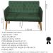 Kit Conforto Sala 1 Sofá Namoradeira 2 Poltronas 1 Puff Luxo MOBLAN decor