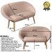 Kit Recepção Sofá com 2 Poltronas Para Sala de Estar Luxo MOBLAN decor