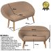 Kit Recepção Sofá com 2 Poltronas Para Sala de Estar Luxo MOBLAN decor
