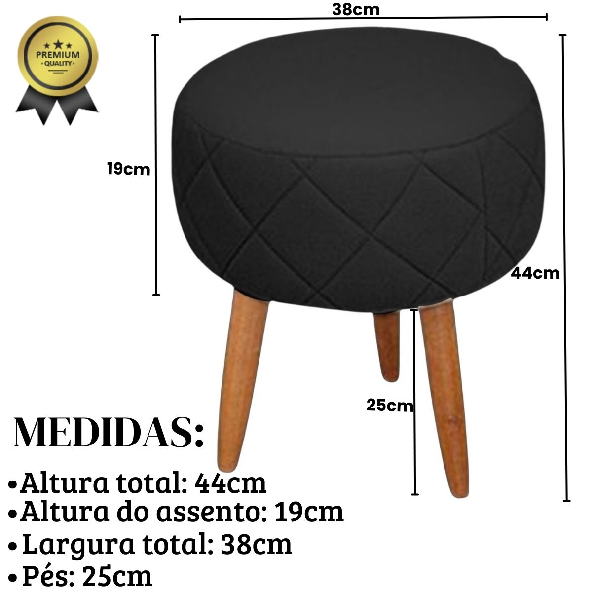 Kit Recepção Sofá com 2 Poltronas Para Sala de Estar Luxo MOBLAN decor