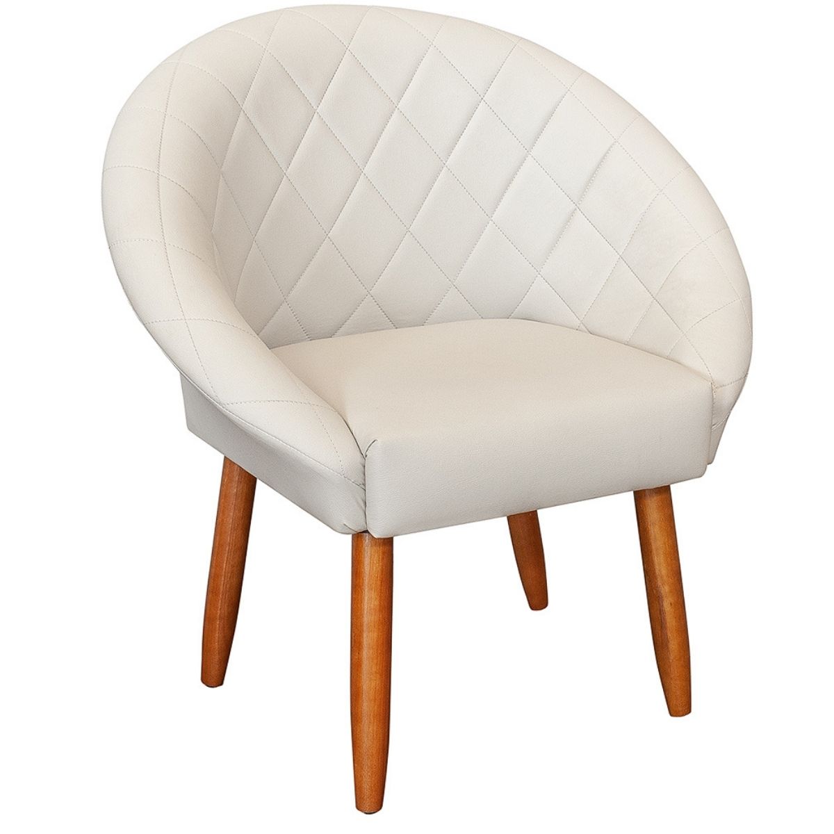 Poltrona Decorativa Corino Moderna para Sala de Estar Recepção Reforçada MOBLAN decor
