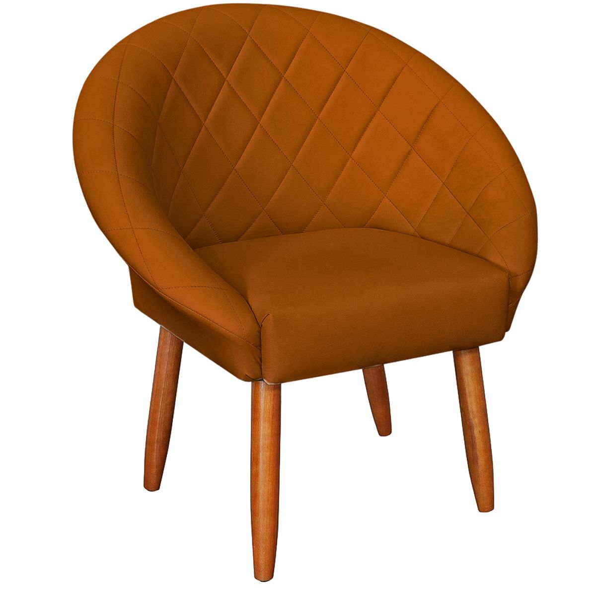 Poltrona Decorativa Corino Moderna para Sala de Estar Recepção Reforçada MOBLAN decor