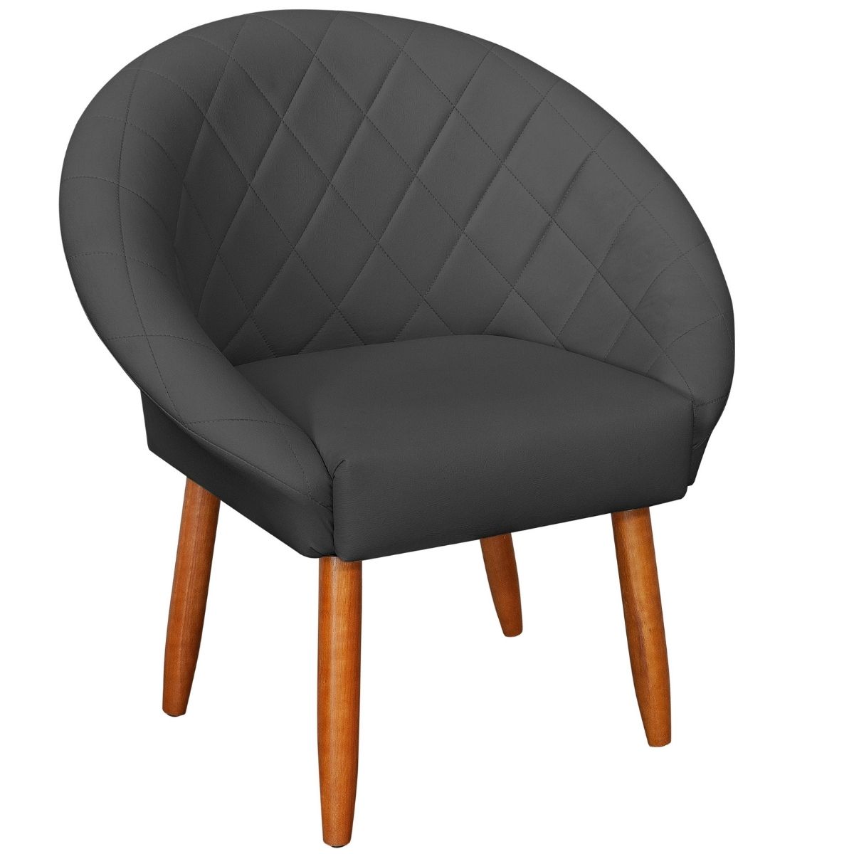 Poltrona Decorativa Corino Moderna para Sala de Estar Recepção Reforçada MOBLAN decor