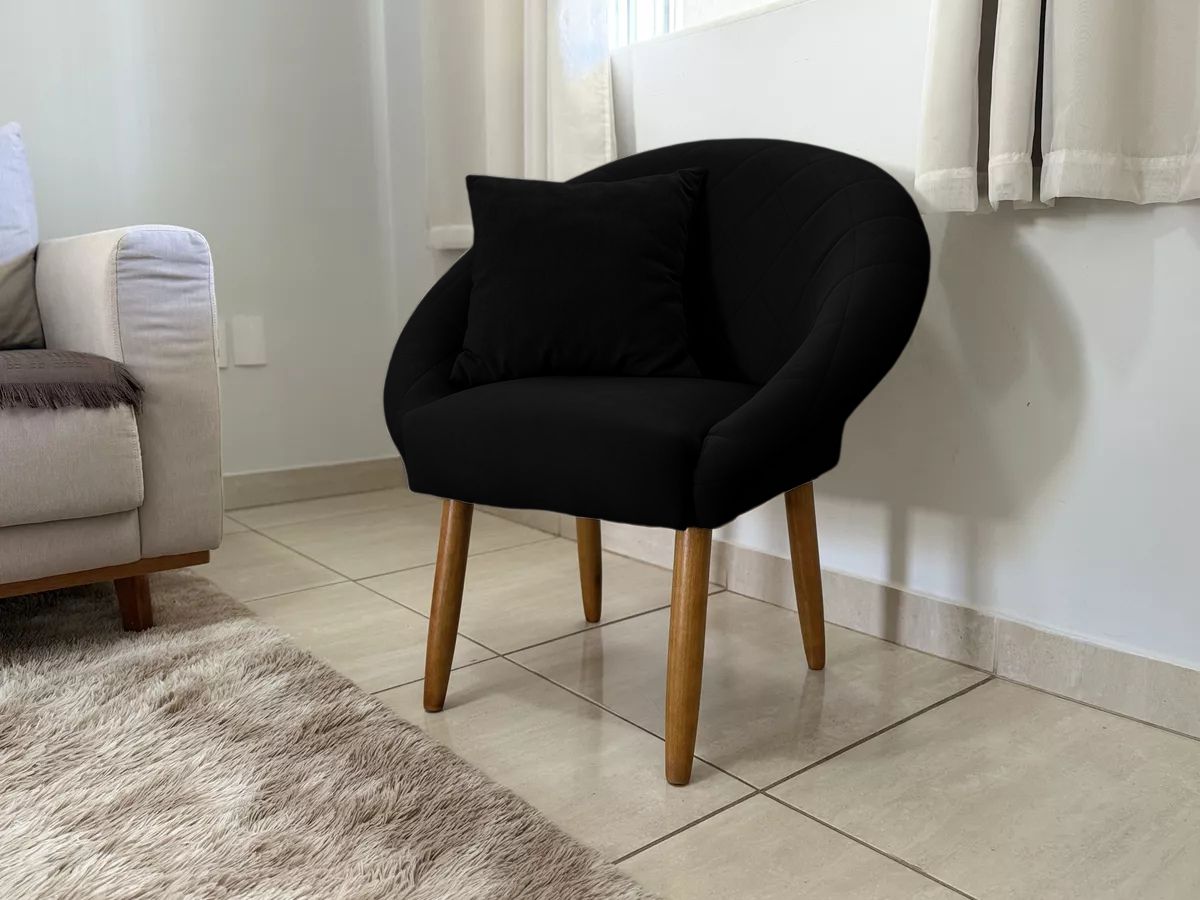 Poltrona Decorativa Moderna para Sala de Estar Recepção Reforçada MOBLAN decor