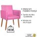 Poltrona Resistente para Recepção Confortável Corino Escritório MOBLAN decor