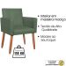 Poltrona Resistente para Recepção Confortável Corino Escritório MOBLAN decor