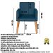 Poltrona Resistente para Recepção Confortável Escritório MOBLAN decor