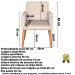 Poltrona Resistente para Recepção Confortável Escritório MOBLAN decor