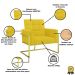 Poltrona com Base de Ferro Dourada Reforçada para Recepção MOBLAN decor